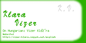 klara vizer business card